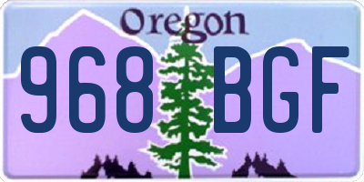 OR license plate 968BGF
