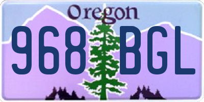 OR license plate 968BGL