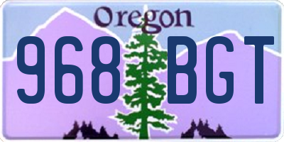 OR license plate 968BGT
