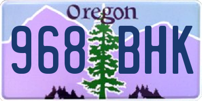 OR license plate 968BHK
