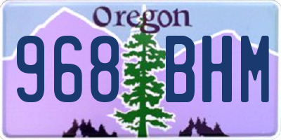 OR license plate 968BHM