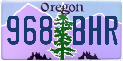 OR license plate 968BHR