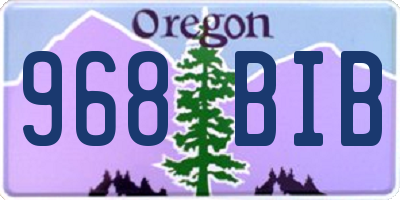 OR license plate 968BIB