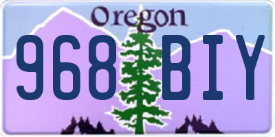 OR license plate 968BIY