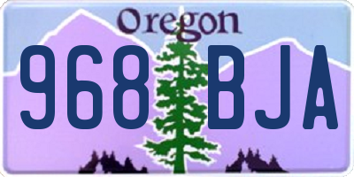 OR license plate 968BJA