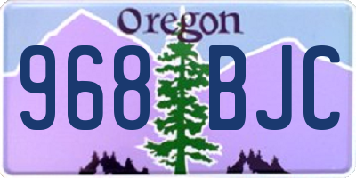 OR license plate 968BJC
