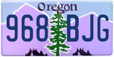 OR license plate 968BJG