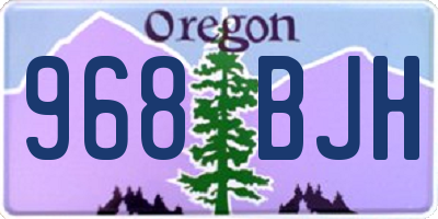 OR license plate 968BJH