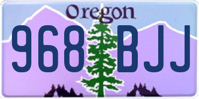 OR license plate 968BJJ