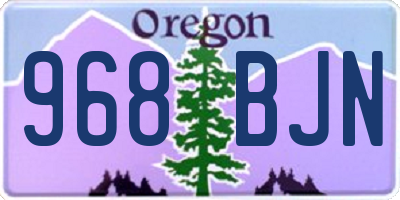 OR license plate 968BJN
