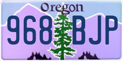 OR license plate 968BJP