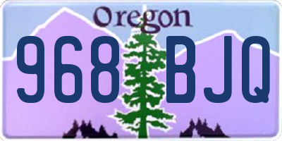 OR license plate 968BJQ