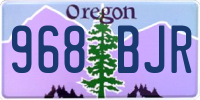 OR license plate 968BJR