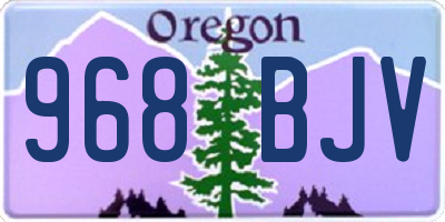OR license plate 968BJV