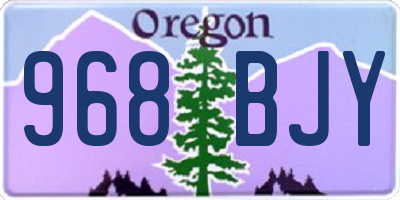 OR license plate 968BJY