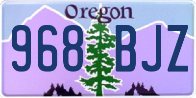 OR license plate 968BJZ