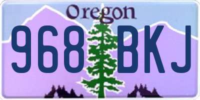 OR license plate 968BKJ