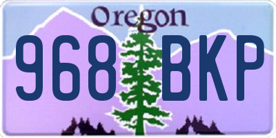 OR license plate 968BKP