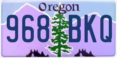OR license plate 968BKQ
