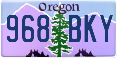 OR license plate 968BKY