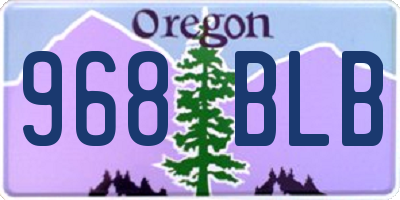 OR license plate 968BLB