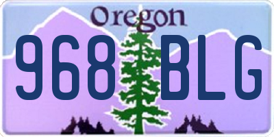OR license plate 968BLG