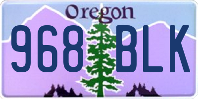 OR license plate 968BLK