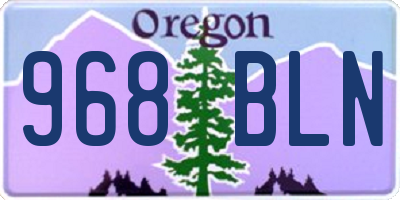 OR license plate 968BLN