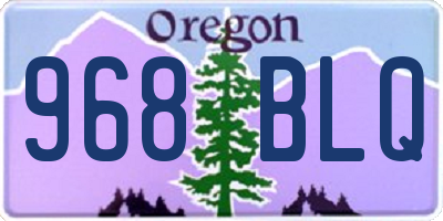 OR license plate 968BLQ