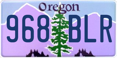 OR license plate 968BLR