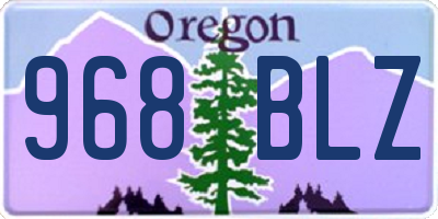 OR license plate 968BLZ