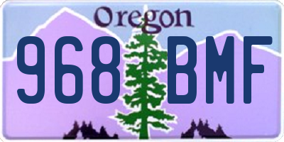 OR license plate 968BMF
