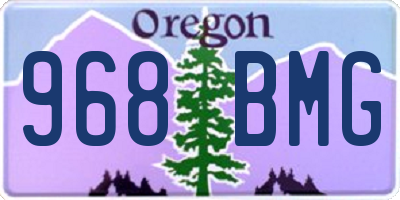 OR license plate 968BMG