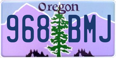OR license plate 968BMJ