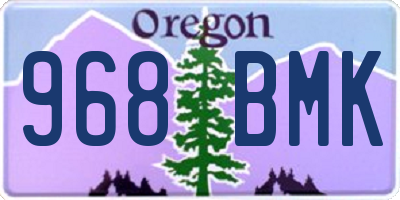 OR license plate 968BMK