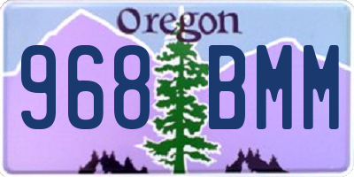 OR license plate 968BMM