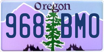 OR license plate 968BMO