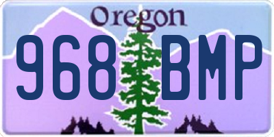 OR license plate 968BMP