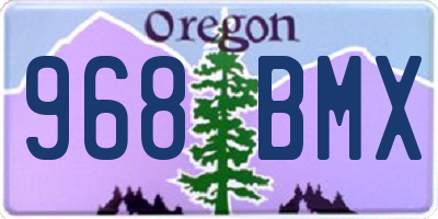OR license plate 968BMX