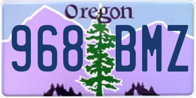 OR license plate 968BMZ