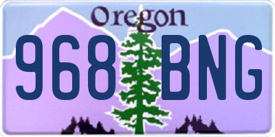 OR license plate 968BNG