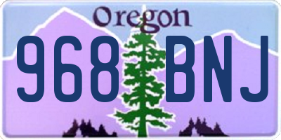 OR license plate 968BNJ