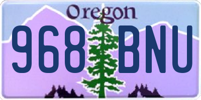 OR license plate 968BNU