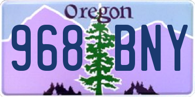 OR license plate 968BNY