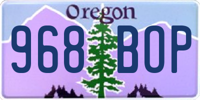 OR license plate 968BOP