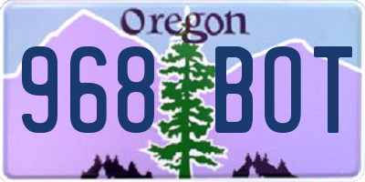 OR license plate 968BOT