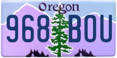 OR license plate 968BOU