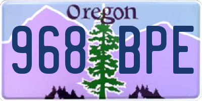 OR license plate 968BPE