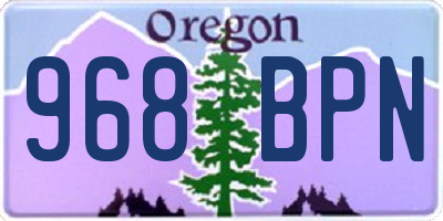 OR license plate 968BPN