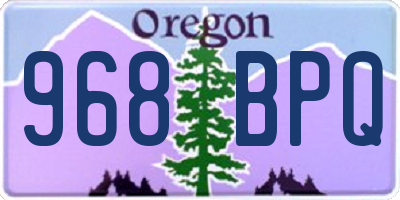OR license plate 968BPQ